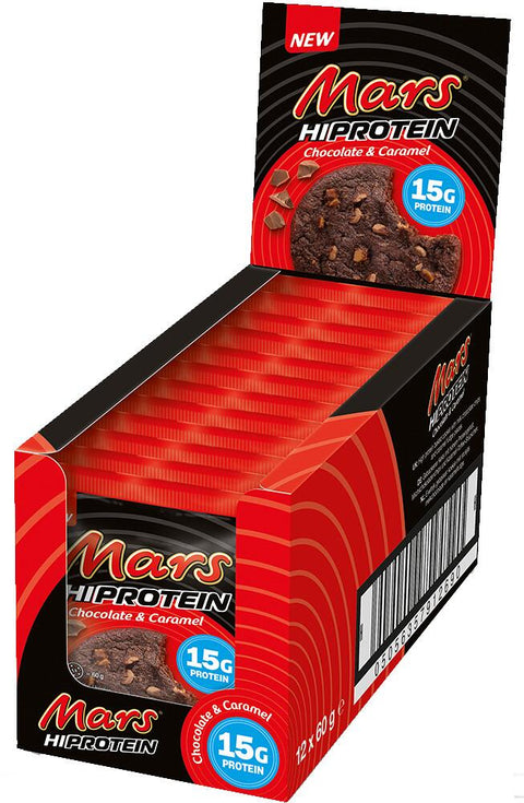 Mars Hi Protein Cookie, 12 x 60 g Cookie, Chocolate & Caramel