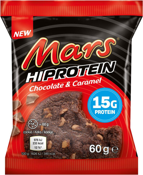 Mars Hi Protein Cookie, 12 x 60 g Cookie, Chocolate & Caramel