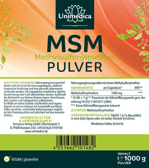 MSM Pulver Unimedica