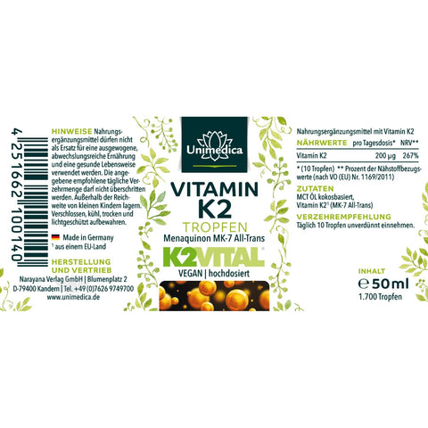 Vitamin K2 Tropfen Unimedica