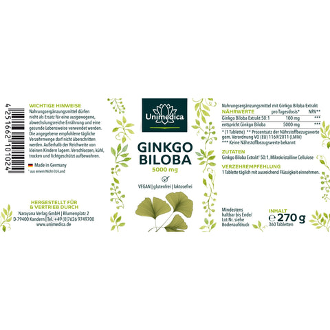 Ginkgo Biloba Unimedica