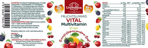 Vital Multivitamin Fruchtgummis Unimedica