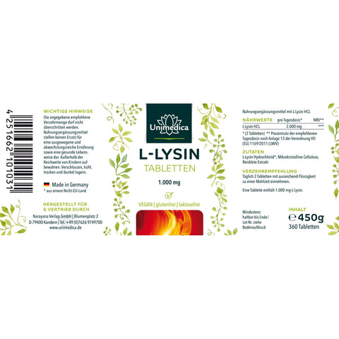 L-Lysin Tabletten Unimedica