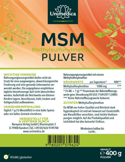 MSM Pulver Unimedica