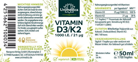 Vitamin D3 / K2 MK7 All-trans Unimedica