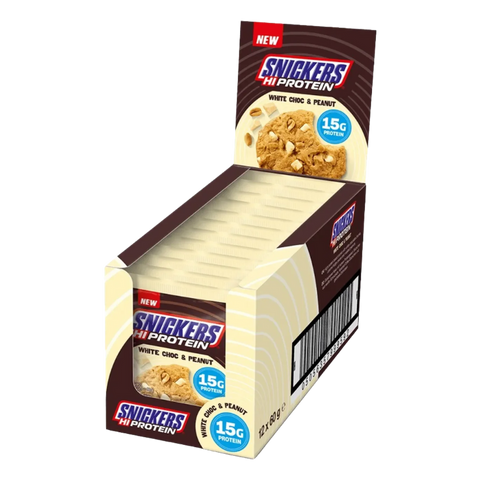 Snickers Hi Protein Cookie, 1 x 60 g Cookie, White Choc & Peanut
